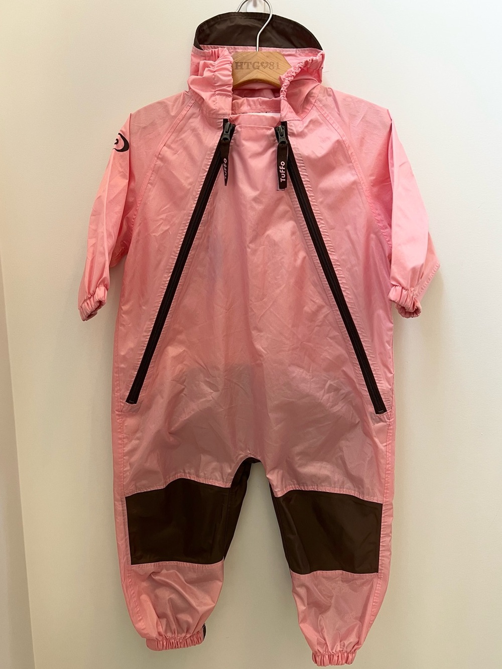 TUFFO Pink Kids Waterproof Rain Suit Muddy Buddy